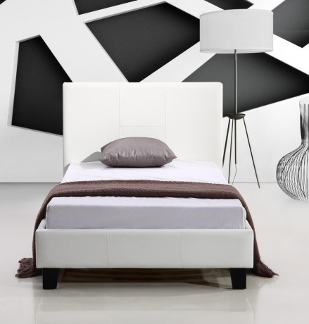 single-pu-leather-bed-frame-white-big-0