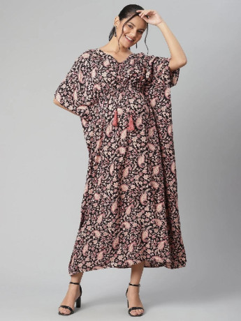 floral-cotton-maternkity-kaftan-dress-v-neck-big-3