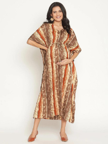 tie-waist-casual-maternity-nursing-kaftan-dress-big-2