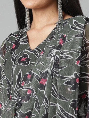 saree-style-long-sleeve-pregnant-lady-dress-floral-print-big-1