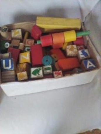 antique-toys-fischer-price-wind-up-radio-wooden-block-set-real-dutch-wooden-shoes-50-each-big-3