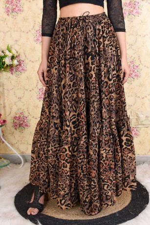 shop-animal-printed-flared-skirt-online-big-0