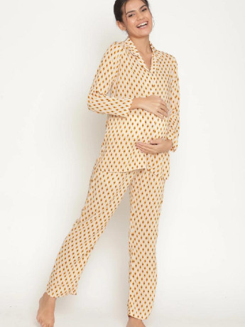 100-cotton-button-down-soft-maternitynursing-pajamas-sets-big-1