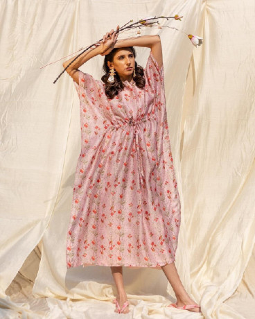 best-pink-cotton-floral-printed-kaftan-big-0