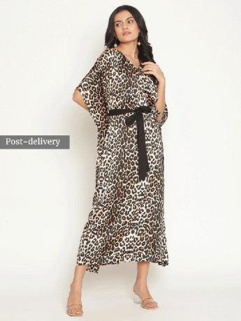 self-tie-satin-maternity-kaftan-dress-leopard-print-big-0
