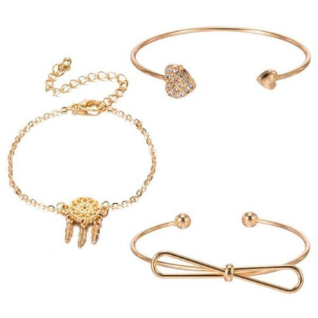ferosh-dream-catcher-bow-love-cuff-set-set-of-3-cuff-bracelet-set-big-0
