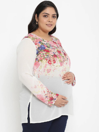 plus-size-maternity-top-white-floral-print-georgette-big-1