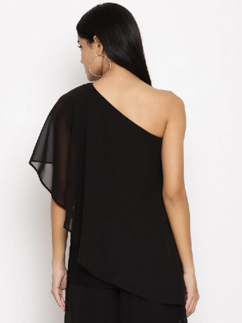 2pc-maternity-one-shoulder-top-with-pants-set-black-big-1