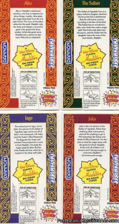 7-complete-sets-1958-dannon-disneys-aladdin-pop-up-cards-mint-big-0