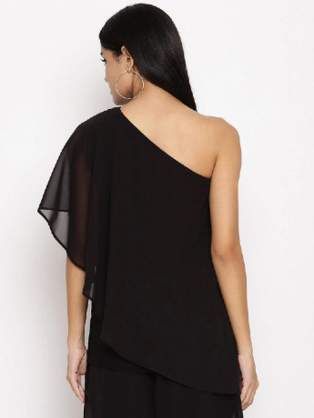 2pc-maternity-one-shoulder-top-with-pants-set-black-big-1