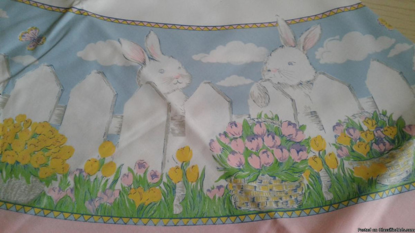 tobin-home-fashions-easter-meadow-70-round-tablecloth-vintage-new-big-2